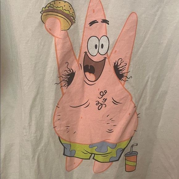 Nickelodeon Patrick Star 'Living My Truth' Tee - Cream and Pink size XL - Picture 4 of 8